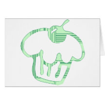Green Cupcake Set Greeting Card
