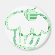 Green Cupcake Set Refrigerator Magnet