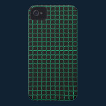 Green Curved Lines Patterned iPhone4 Case casemate cases