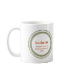 Green custom bridesmaid bachelorette coffee mug