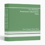 Green Custom Business Presentation Binder