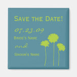 Green Daisy Save the Date Magnet