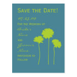 Green Daisy Save the Date Post Card
