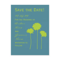 Green Daisy Save the Date Post Card