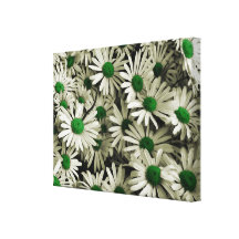 Green Daisy World Canvas Print