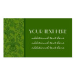 Green Damask Business Card Template