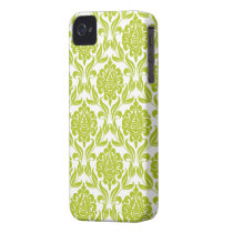 Green Damask Pattern Iphone 4 Covers