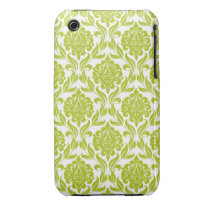 Green Damask Pattern Case-mate Iphone 3 Case