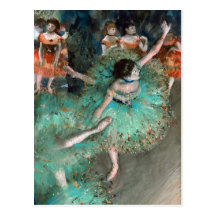 Green Dancer (Danseuse Verte) Edgar Degas Postcard