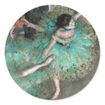 Green Dancer (Danseuse Verte) Edgar Degas Round Stickers