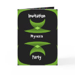 Green Dark birthday Party Invitation Greeting Card