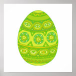 Green Decorated Egg Print