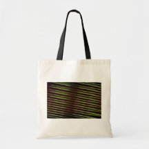Green Diagonal Stripes Tote Bags