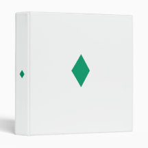 Green Diamond 3 Ring Binder