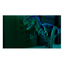 Green Dino Profile Cards Business Card Template