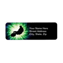 Green Dirt Bike Custom Return Address Labels