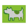 'green dog' digital painting Postcard