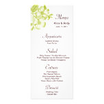 Green Dogwood Flower Menu Card Custom Rack Cards