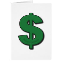 Green Dollar Sign Cards