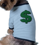 Green Dollar Sign pet clothing