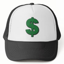 Green Dollar Sign Mesh Hat
