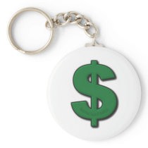 Green Dollar Sign Key Chains