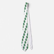 Green Dollar Sign with Beveled Style Neckwear