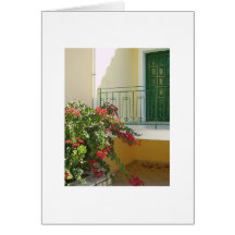 Green Door Greeting Card