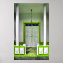 Green Doorway Poster