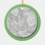 green dots pattern photo frame ornaments