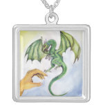 Green Dragon and Hand necklaces