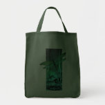 Green Dragonfly and Frog in the Pond Canvas Bag