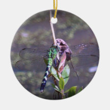 Green Dragonfly Christmas Ornaments