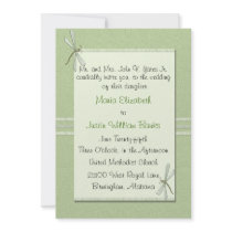 Green Dragonfly Wedding Invitation