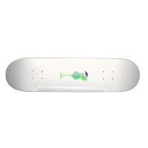 green drink glass w blue umbrella beach graphic.pn skate board