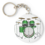 Green Drum Kit: Key Chains