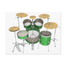 Green Drum Kit: