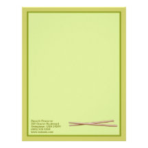 Green Drumsticks Customized Drummer Letterhead