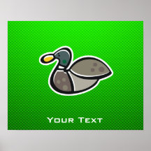 Green Duck Poster