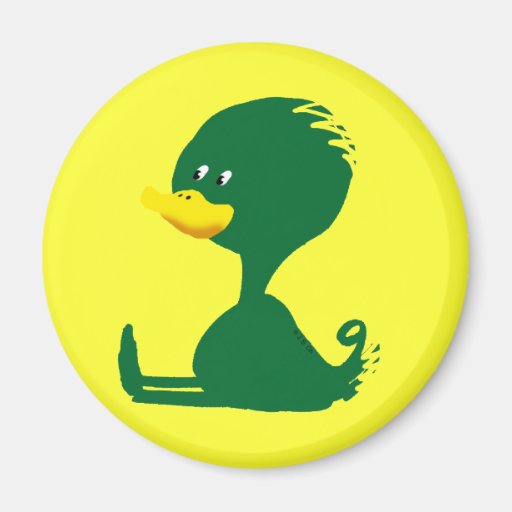 Green ducky fridge magnet