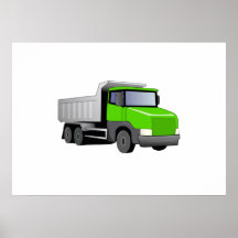 Green Dump Truck Poster