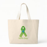 Green Earth Day Ribbon Tote Bag