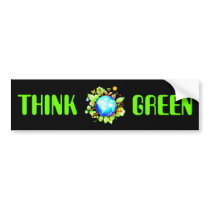 Green Earth Eco Friendly for Earth Day Bumper Sticker