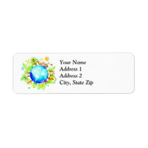 Green Earth Eco Friendly for Earth Day Custom Return Address Label