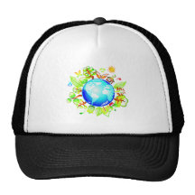 Green Earth Eco Friendly for Earth Day Mesh Hat