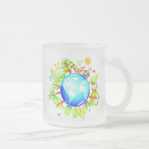 Green Earth Eco Friendly for Earth Day Mugs