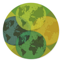 Green Earths Round Sticker