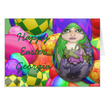 Green Easter Egg Card