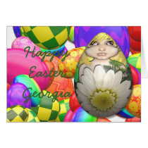 Green Easter Egg Card
