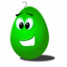 Green Easter Egg Photo Cut Outs